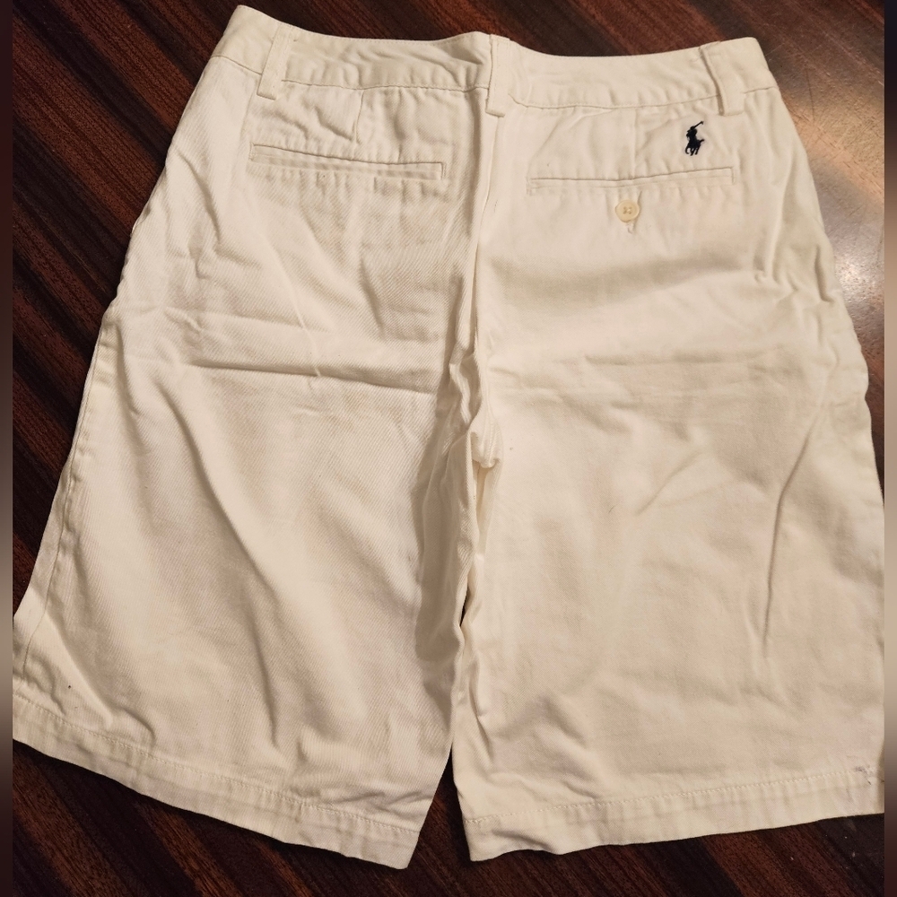 Polo Ralph Lauren Shorts Big Boys Cotton Shorts 9 In Inseam WHITE Sz 16 EUC - Picture 2 of 13
